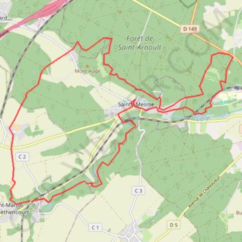 Itinéraire Saint Martin de Bethencourt, distance, dénivelé, altitude, carte, profil, trace GPS