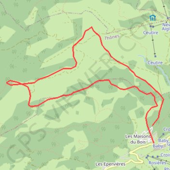 Itinéraire Croix de Colomban, distance, dénivelé, altitude, carte, profil, trace GPS