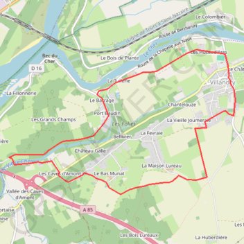 Itinéraire trace, distance, dénivelé, altitude, carte, profil, trace GPS