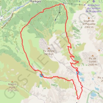 Itinéraire Le Refuge de la Glère par le vallon du Bolou, distance, dénivelé, altitude, carte, profil, trace GPS