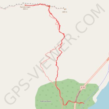 Itinéraire Reinebringen 001 002 001 001, distance, dénivelé, altitude, carte, profil, trace GPS