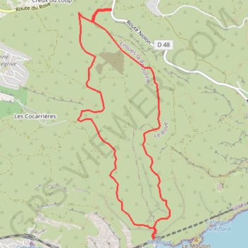 Itinéraire Calanque de l'Erévine, distance, dénivelé, altitude, carte, profil, trace GPS