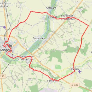 Itinéraire Boucle Est de Saint-Jean-d'Angély — 31km, distance, dénivelé, altitude, carte, profil, trace GPS