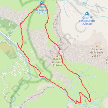 Itinéraire Cirque de Troumouse - Tour de Lieusaube, distance, dénivelé, altitude, carte, profil, trace GPS