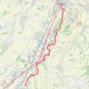 Itinéraire Muret - Carbonne par des sentiers et petites routes, distance, dénivelé, altitude, carte, profil, trace GPS