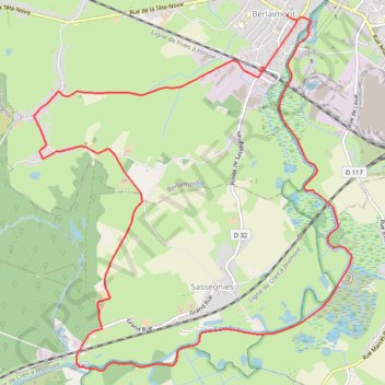 Itinéraire Circuit du Sart Bara - Berlaimont, distance, dénivelé, altitude, carte, profil, trace GPS