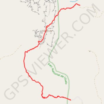 Itinéraire Randonnée dans le parc de l'Isalo à Madagascar, distance, dénivelé, altitude, carte, profil, trace GPS