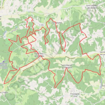 Itinéraire Saint-Félix de Villadeix, distance, dénivelé, altitude, carte, profil, trace GPS