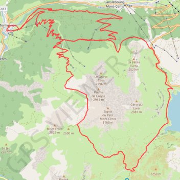 Itinéraire Col-Sollieres, distance, dénivelé, altitude, carte, profil, trace GPS
