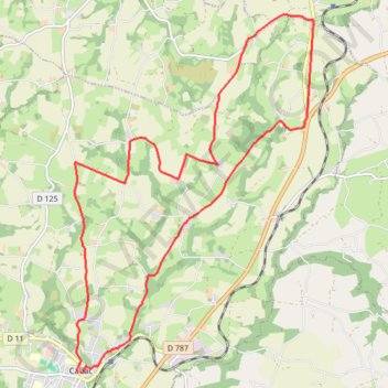 Itinéraire parcours_1499348.gpx (1), distance, dénivelé, altitude, carte, profil, trace GPS