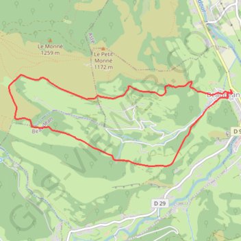 Itinéraire Le tour du Vallon de Serris - Beaudéan, distance, dénivelé, altitude, carte, profil, trace GPS