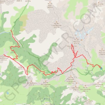 Itinéraire Tour du vieux Chaillol - J4, distance, dénivelé, altitude, carte, profil, trace GPS