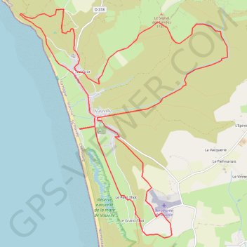 Itinéraire De La Crecque - Vauville au Camp Maneyrol, distance, dénivelé, altitude, carte, profil, trace GPS