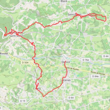 Itinéraire En Beaujolais avec Les Randonneurs Montbrisonnais, distance, dénivelé, altitude, carte, profil, trace GPS
