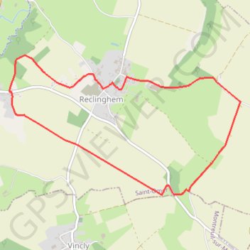 Itinéraire Rando reclinghen, distance, dénivelé, altitude, carte, profil, trace GPS