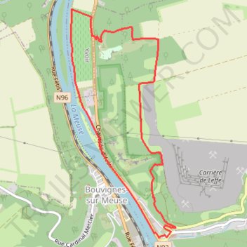 Itinéraire DINANT-LEFFE-Promenade de Leffe, distance, dénivelé, altitude, carte, profil, trace GPS