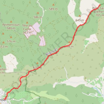 Itinéraire Belgentier, distance, dénivelé, altitude, carte, profil, trace GPS