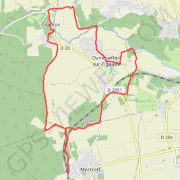 Itinéraire Du côté de Tigeaux, distance, dénivelé, altitude, carte, profil, trace GPS