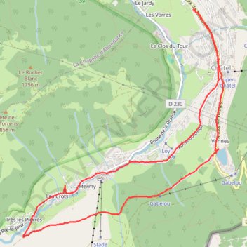 Itinéraire Lac de Vonnes, distance, dénivelé, altitude, carte, profil, trace GPS