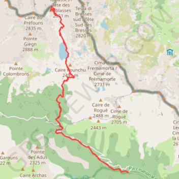 Itinéraire Lac Nègre, distance, dénivelé, altitude, carte, profil, trace GPS