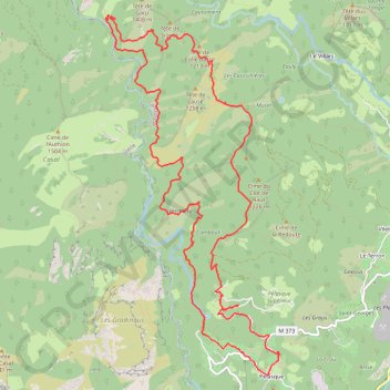 Itinéraire Circuit de Pélasque vers les granges de la Brasque, distance, dénivelé, altitude, carte, profil, trace GPS