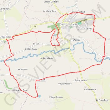 Itinéraire 2 - Randonnée Soulles et ses affluents circuit Après midi, distance, dénivelé, altitude, carte, profil, trace GPS