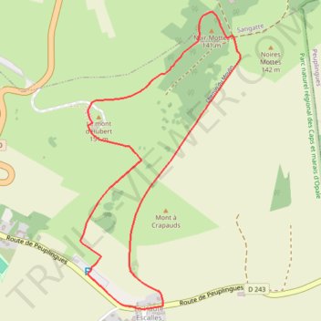 Itinéraire Les Noires Mottes, distance, dénivelé, altitude, carte, profil, trace GPS