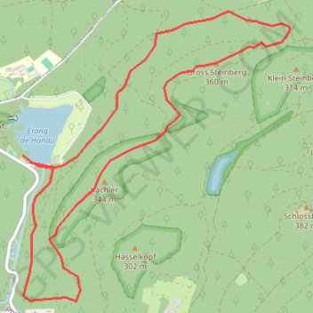 Itinéraire Aurour du Kachler et du Steinberg, distance, dénivelé, altitude, carte, profil, trace GPS
