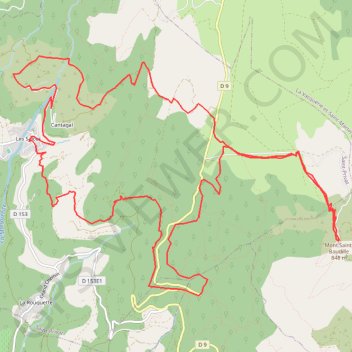 Itinéraire Salces-Mont Baudille, distance, dénivelé, altitude, carte, profil, trace GPS