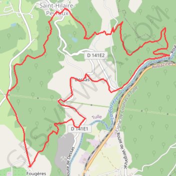 Itinéraire Des vergers aux berges de la Corrèze - Saint-Hilaire-Peyroux - Pays de Tulle, distance, dénivelé, altitude, carte, profil, trace GPS