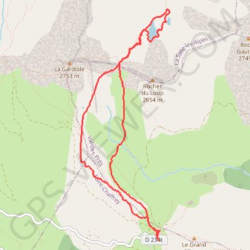 Itinéraire Col et Lac de l' Oule depuis le Col du Granon, distance, dénivelé, altitude, carte, profil, trace GPS