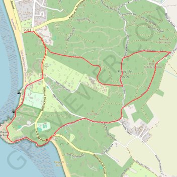 Itinéraire Forêt de Suzac, distance, dénivelé, altitude, carte, profil, trace GPS