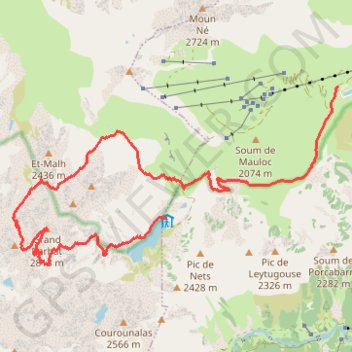 Itinéraire Barbat par Ilhéou, distance, dénivelé, altitude, carte, profil, trace GPS