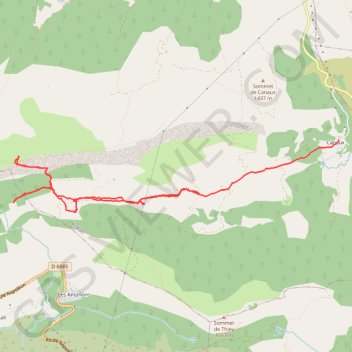Itinéraire De Canaux au sommet est de l'Audibergue, distance, dénivelé, altitude, carte, profil, trace GPS