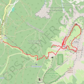 Itinéraire Chamechaude par le Canyon et descente par le Jardin (Chartreuse), distance, dénivelé, altitude, carte, profil, trace GPS