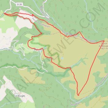 Itinéraire 20260111 Col du Sapet - Signal du Bougès (Philippe CANSELIET), distance, dénivelé, altitude, carte, profil, trace GPS