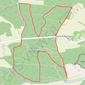 Itinéraire Entre Belleserre et le Burgaud, distance, dénivelé, altitude, carte, profil, trace GPS