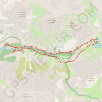 Itinéraire Chorges - Parc des Ecrins - Le Haut Drac Blanc, distance, dénivelé, altitude, carte, profil, trace GPS