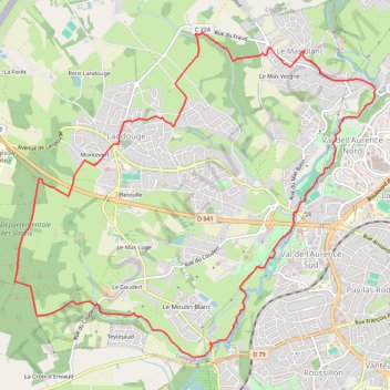 Itinéraire Loopi_Limoges_SentierDes3Ruisseaux, distance, dénivelé, altitude, carte, profil, trace GPS