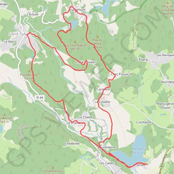 Itinéraire Vallons et forêts des monts d'Ambazac depuis l'Étang de Jonas, distance, dénivelé, altitude, carte, profil, trace GPS