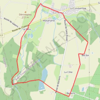 Itinéraire Baneins, distance, dénivelé, altitude, carte, profil, trace GPS