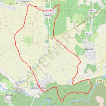 Itinéraire Au nord de Russan - 18504 - UtagawaVTT.com, distance, dénivelé, altitude, carte, profil, trace GPS