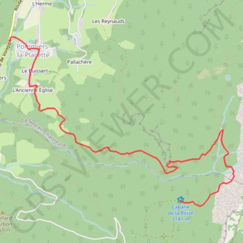 Itinéraire Abri forestier de la Roize, distance, dénivelé, altitude, carte, profil, trace GPS