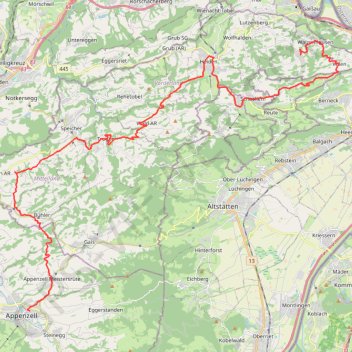 Itinéraire Route4_Jour1, distance, dénivelé, altitude, carte, profil, trace GPS