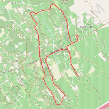 Itinéraire La Via Domitia - Pinet, distance, dénivelé, altitude, carte, profil, trace GPS