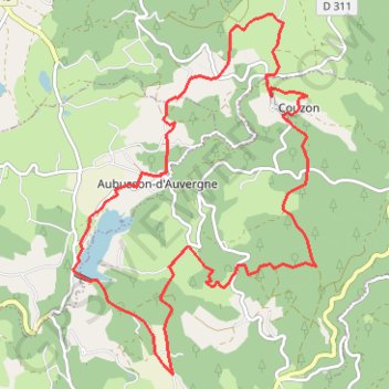 Itinéraire MARCHE ELINE AUBUSSON D'AUVERGNE, distance, dénivelé, altitude, carte, profil, trace GPS