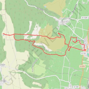 Itinéraire Source de la Vouges, distance, dénivelé, altitude, carte, profil, trace GPS