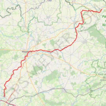 Itinéraire St Jean de Mayenne-Pré en pail_78 km-18606757, distance, dénivelé, altitude, carte, profil, trace GPS