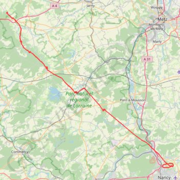 Itinéraire 05/07/2022 LFGW (15:39) LFEZ (01:00), distance, dénivelé, altitude, carte, profil, trace GPS