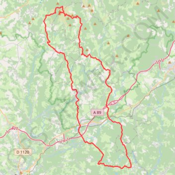Itinéraire Massif des Monédières - le Suc-au-May, distance, dénivelé, altitude, carte, profil, trace GPS